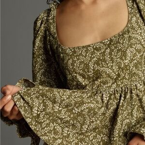 Anthropologie Pilcro | Long Sleeve Corduroy Babydoll Top